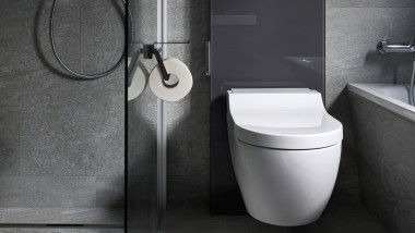 Geberit Monolith sanitetsmodul med Geberit AquaClean Tuma duschtoalett