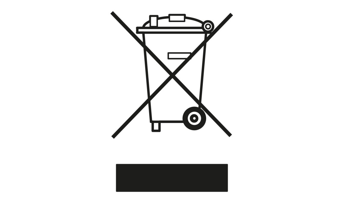 Symbol "Avfallshantering av förbrukade elektriska och elektroniska apparater"