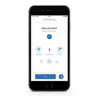Geberit Home App för styrning av duschtoaletten