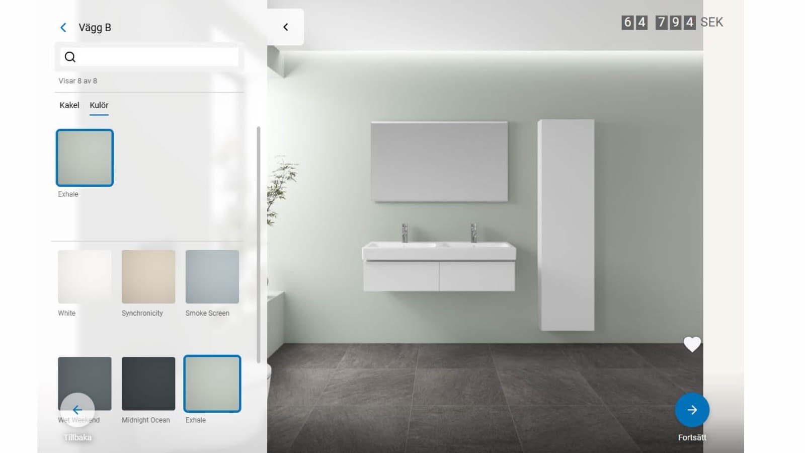 Välj färg på väggar och golv med Geberit Designverktyg Välj färg på väggar och golv med Geberit Designverktyg