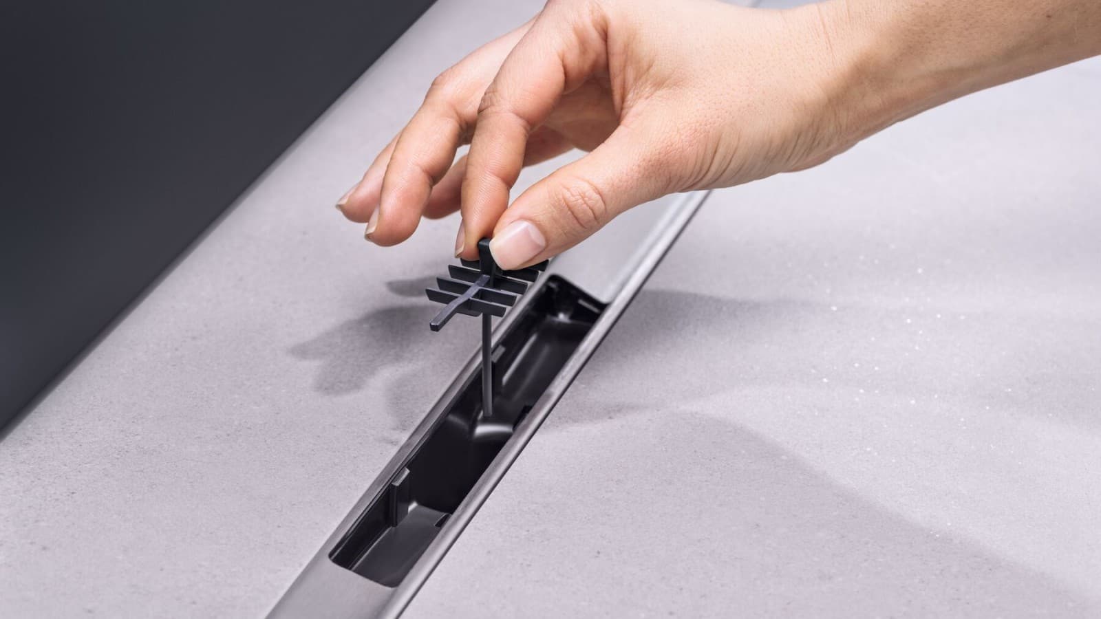 Kaminsats i Geberit CleanLine50 golvränna Kaminsats i Geberit CleanLine50 golvränna