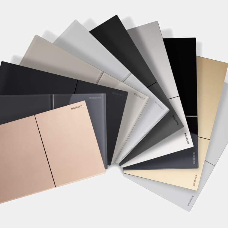 Geberit Sigma70 i olika material och färger Geberit Sigma70 i olika material och färger