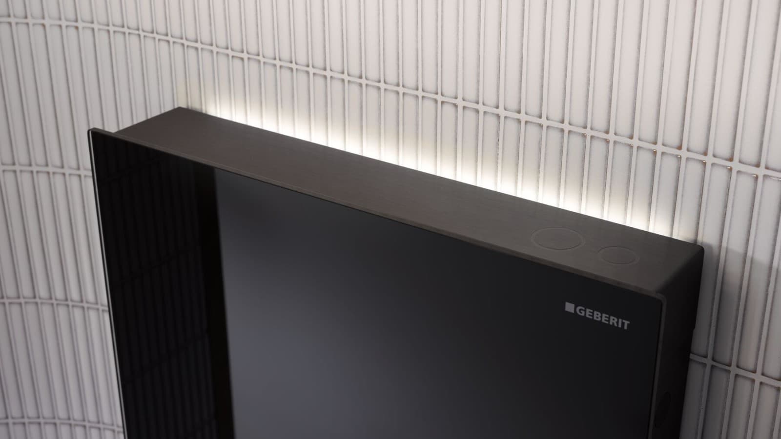 Geberit Monolith Plus med ComfortLight och svart frontbeklädnad i glas (© Geberit) Geberit Monolith Plus med ComfortLight och svart frontbeklädnad i glas (© Geberit)