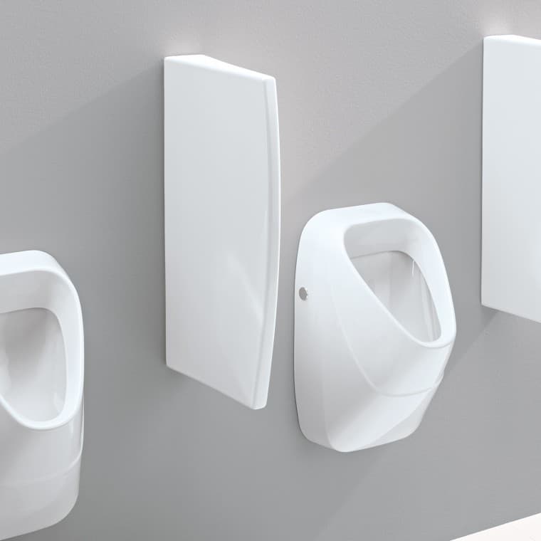 Geberit skiljevägg i porslin med dold fästanordning Geberit skiljevägg i porslin med dold fästanordning