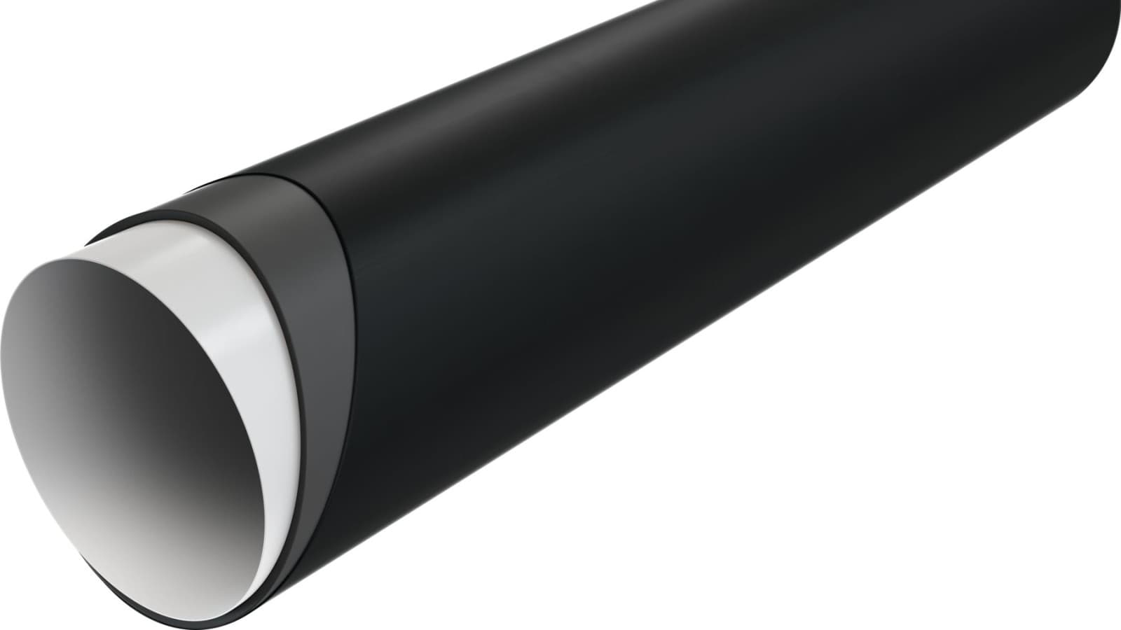 Tvärsnitt av ett Silent-PP rör med skikt Tvärsnitt av ett Silent-PP rör med skikt