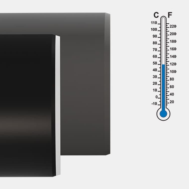 Geberit Silent-PP erbjuder utmärkt temperaturbeständighet tack vare PP-MD-maerbjuder utmärkt temperaturbeständighet tack vare PP-MD-materialets låga längdutvidgning Geberit Silent-PP erbjuder utmärkt temperaturbeständighet tack vare PP-MD-maerbjuder utmärkt temperaturbeständighet tack vare PP-MD-materialets låga längdutvidgning