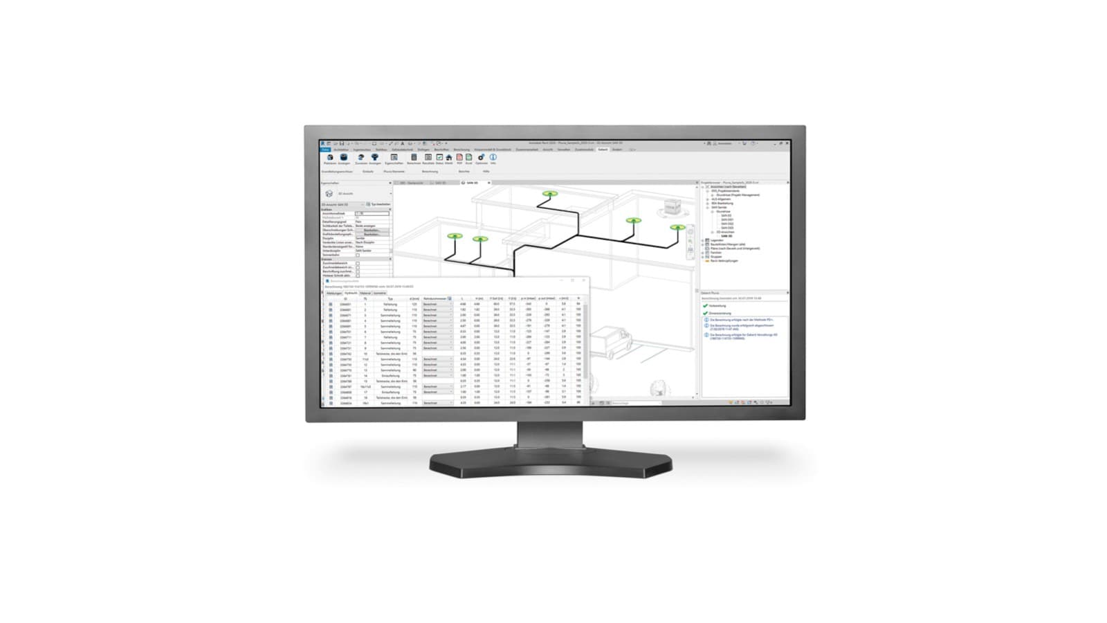 Skärmdump av en Pluvia beräkning Skärmdump av en Pluvia beräkning