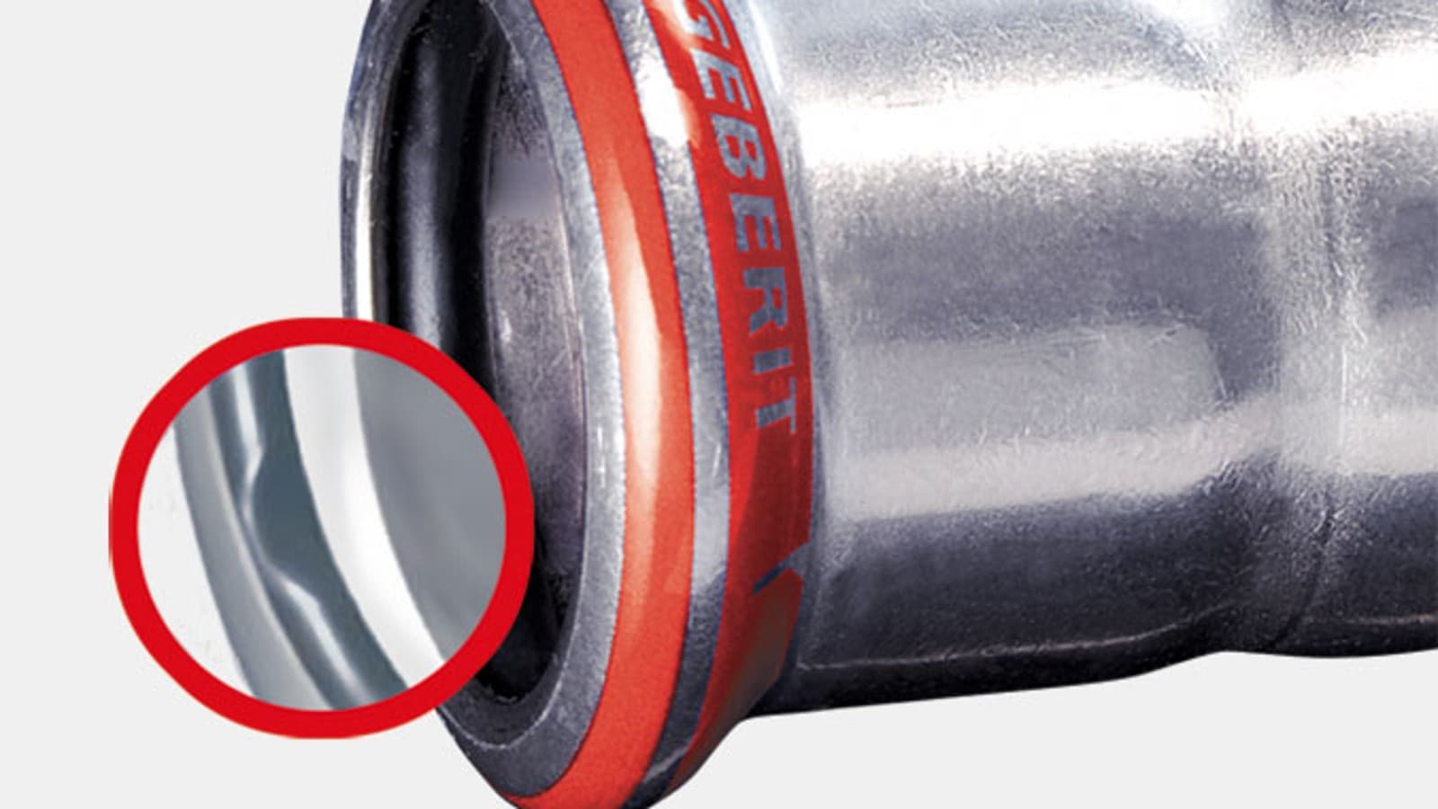 Geberit Mapress O-ring i Elförzinkat stål med röd pressindikator Geberit Mapress O-ring i Elförzinkat stål med röd pressindikator